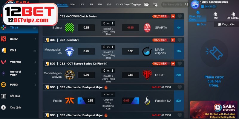 Saba Sports nổi tiếng trên thị trường khi là sảnh cá cược thể thao trực tuyến